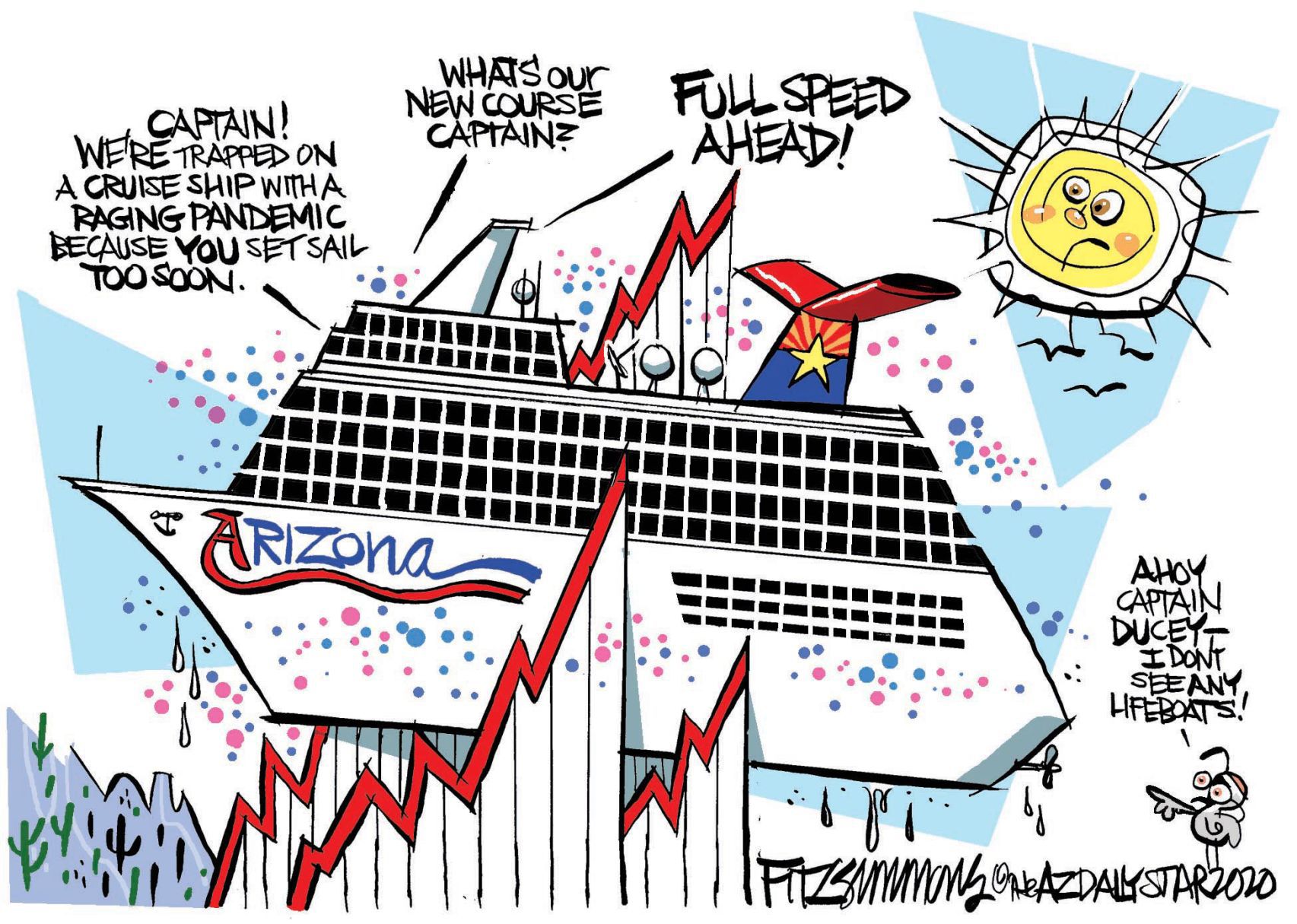 Daily Fitz Cartoon: Arizona's Cruise Ship